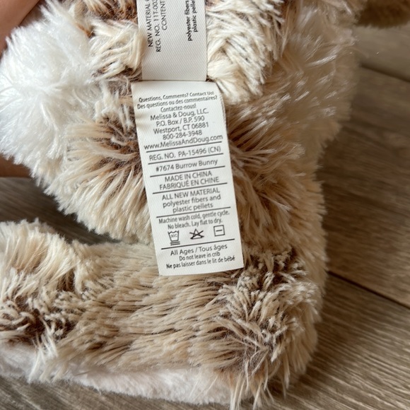 Melissa & Doug 7674 Burrow Bunny Rabbit Stuffed Animal Extra-Soft Plush Fur 9” - Picture 8 of 10
